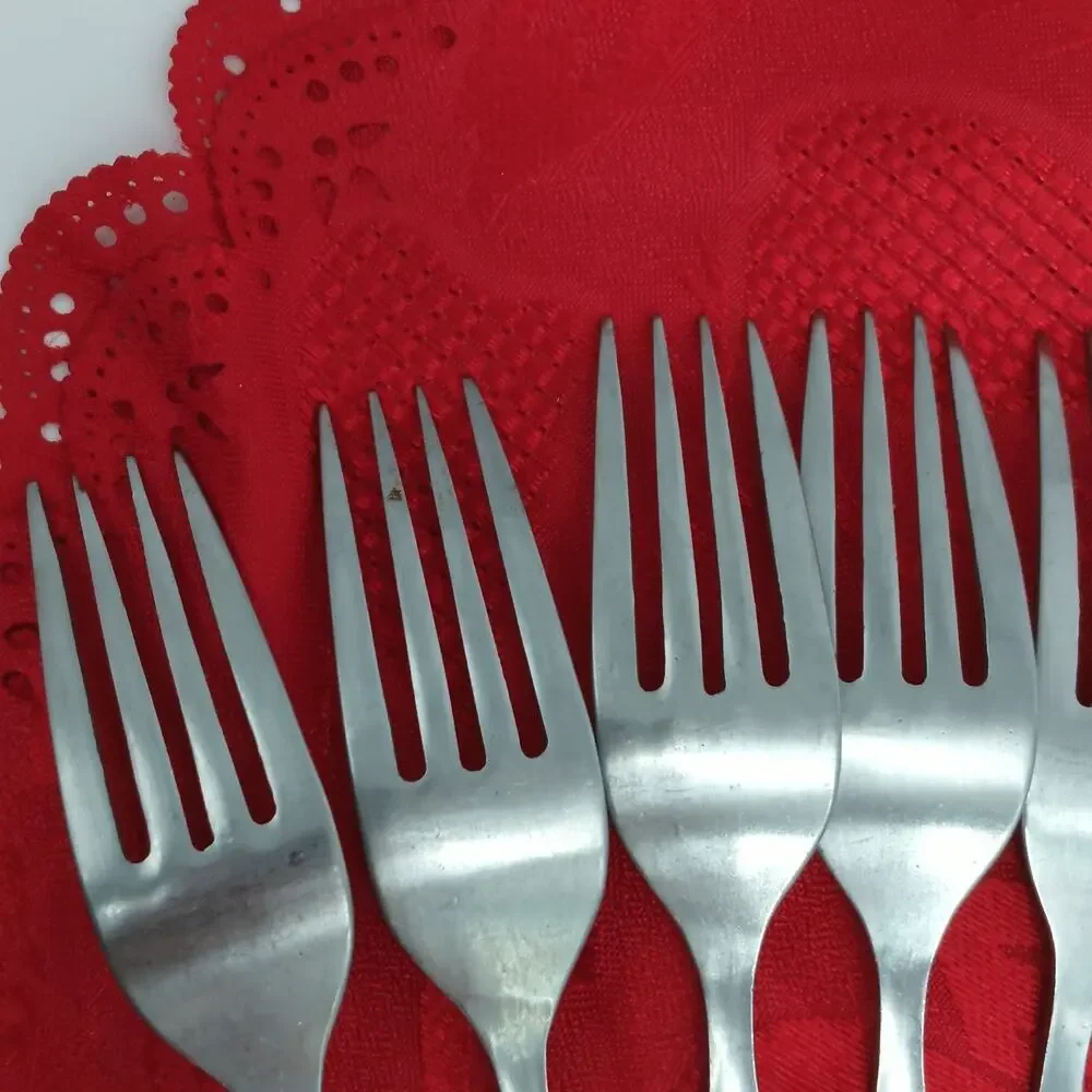 9X Forks La Spana Stanley Roberts Stainless MCM Dinner Salad Flatware